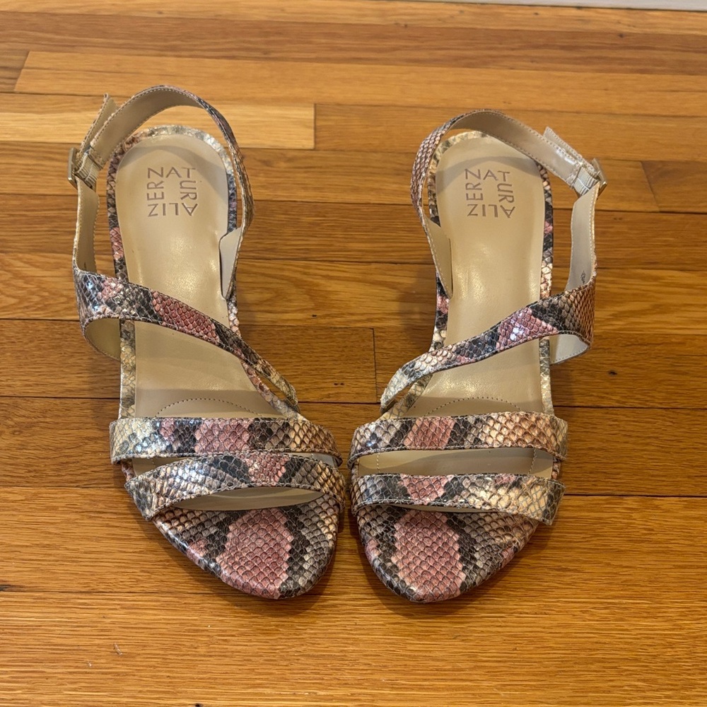 Naturalizer Multicolored Snakeskin Print Sandals